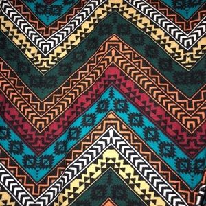 New Lularoe TC Chevron Aztec Tribal Black Orange